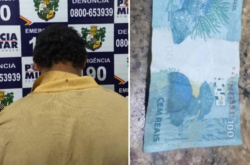 Homem é preso após tentar pagar espetinho com nota de R$ 100 falsa