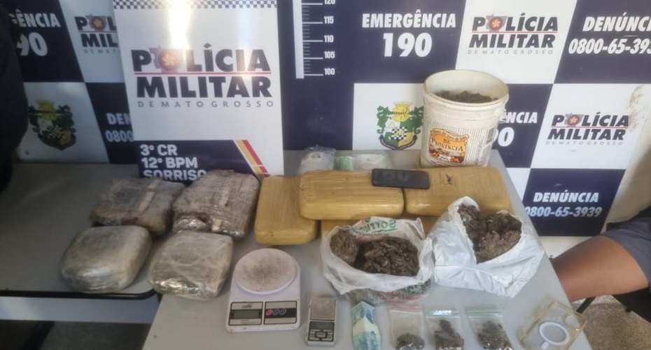 Polícia Militar prende homem com 11 quilos de supermaconha em Sorriso
