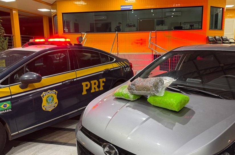 PRF apreende drogas e prende dois homens por tráfico na BR-364, em Cuiabá