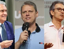 Saímos no 1° turno, nos apoiamos no 2º, diz Caiado com Tarcísio e Zema