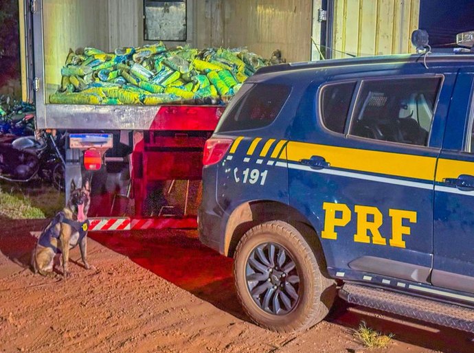 PRF apreende mais de uma tonelada de skunk em Rondonópolis, MT
