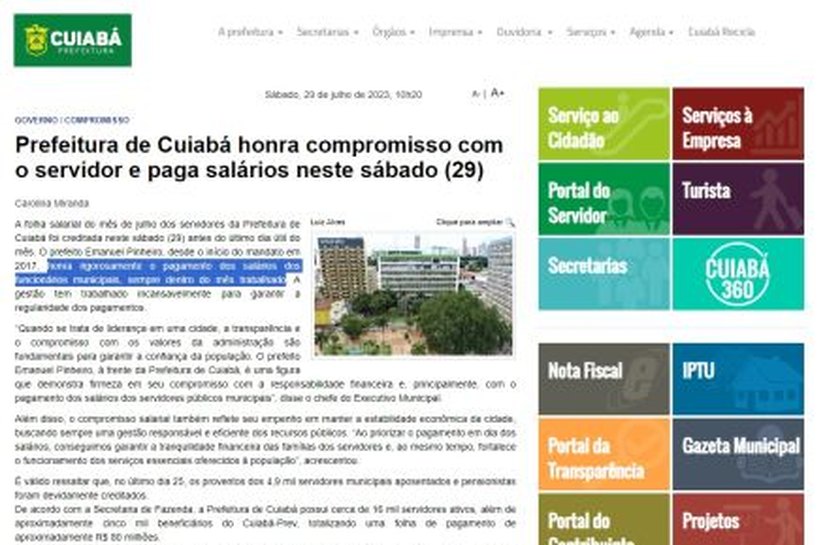 Atraso no pagamento afeta servidores da Educação em Cuiabá