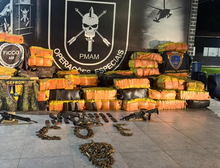 Com apoio do Gefron, megaoperação apreende 2,5 toneladas de droga no AM