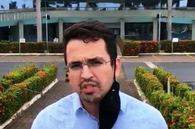 Veja Vídeo: Empresário protesta em frente ao MP/MT contra fechamento do comércio e pede ‘compaixão’  para manter as portas abertas