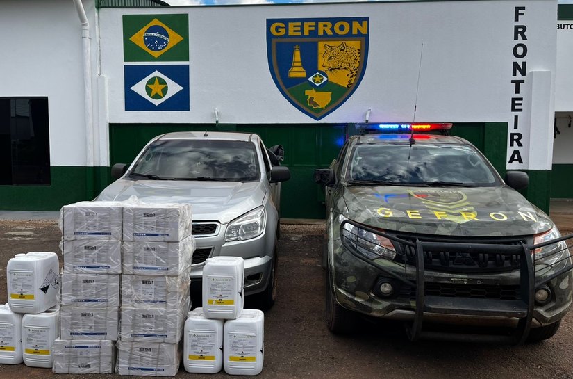 Gefron apreende carga ilegal de agrotóxico boliviano no Brasil avaliada em R$ 100 mil