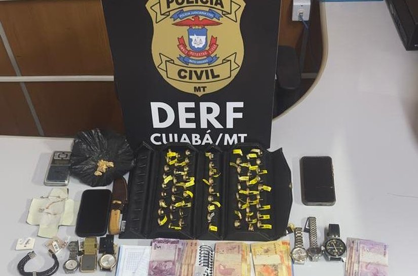 Polícia Civil prende mulher e comparsa por roubo em joalheria na região central de Cuiabá