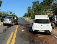 Casal e bebê morrem em grave colisão com três veículos na BR-070