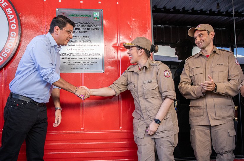 Kalil inaugura posto avançado do Corpo de Bombeiros no Parque Bernek, viabilizado pela Prefeitura de VG