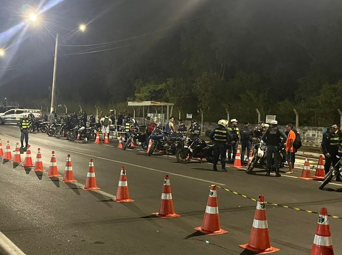 Operação Lei Seca termina com 43 motocicletas removidas e três prisões