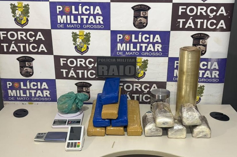 Polícia Militar prende homem com 11 quilos de maconha em Rondonópolis,MT