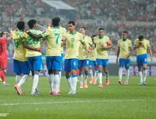 Seleção de Ancelotti goleia Coreia com magia de Estêvão, Rodrygo e Vini Jr