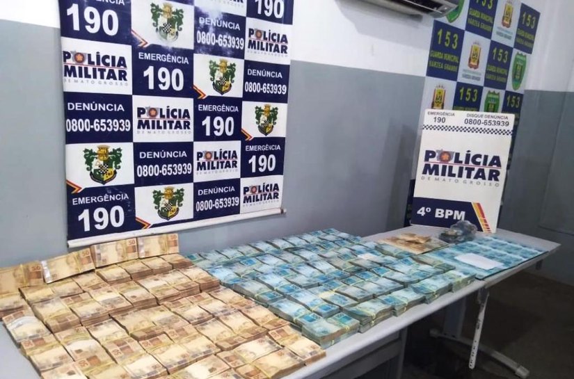 PM prende suspeitos de aplicar golpe e apreende R$ 1 milhão em Várzea Grande