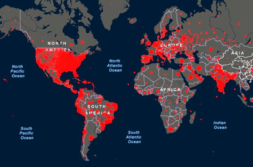 Mundo ultrapassa 25 milhões de casos de novo coronavírus