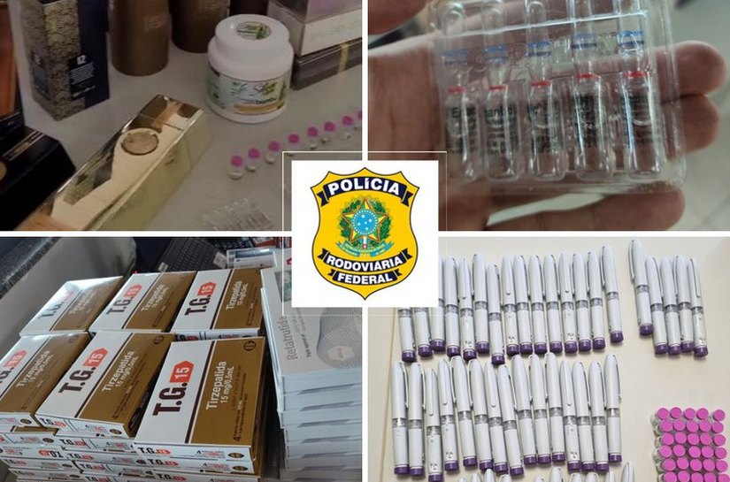 PRF apreende medicamentos e canetas de Mounjaro em esquema ilegal na BR-364, em Cuiabá