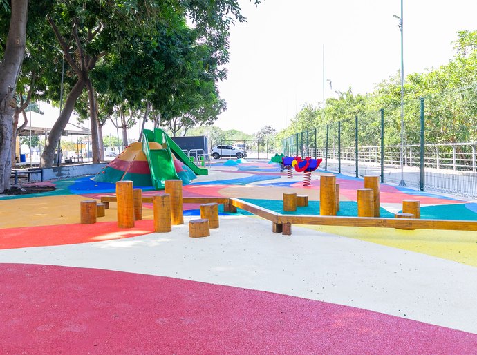 Prefeitura de Cuiabá entrega novo playground na Orla do Porto e amplia espaços de lazer para famílias cuiabanas
