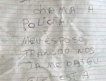 Bilhete de socorro salva mãe e duas crianças mantidas em cárcere em MT: “meu esposo nos trancou”