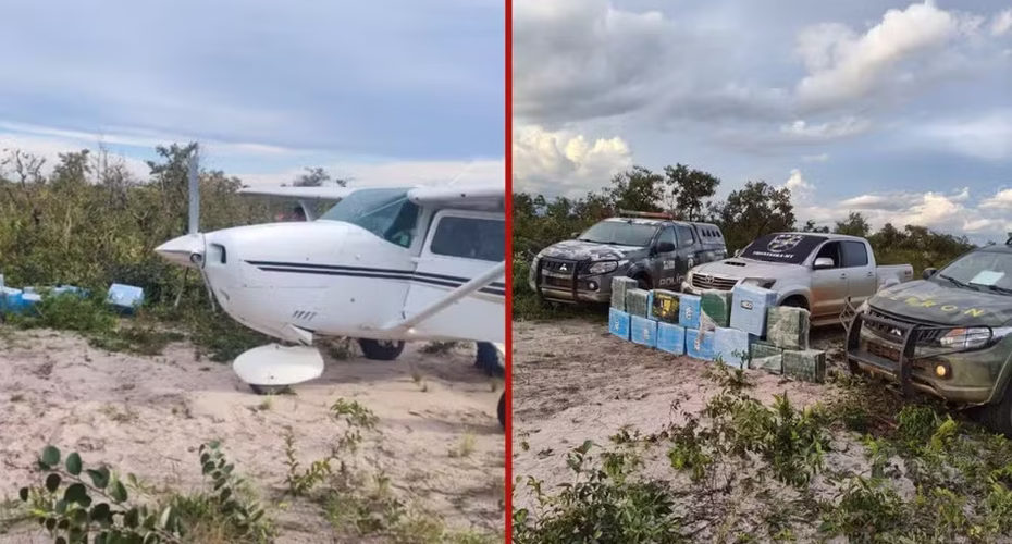 Meia tonelada de cocaína é interceptada em avião no interior de MT e operação causa prejuízo milionário ao crime