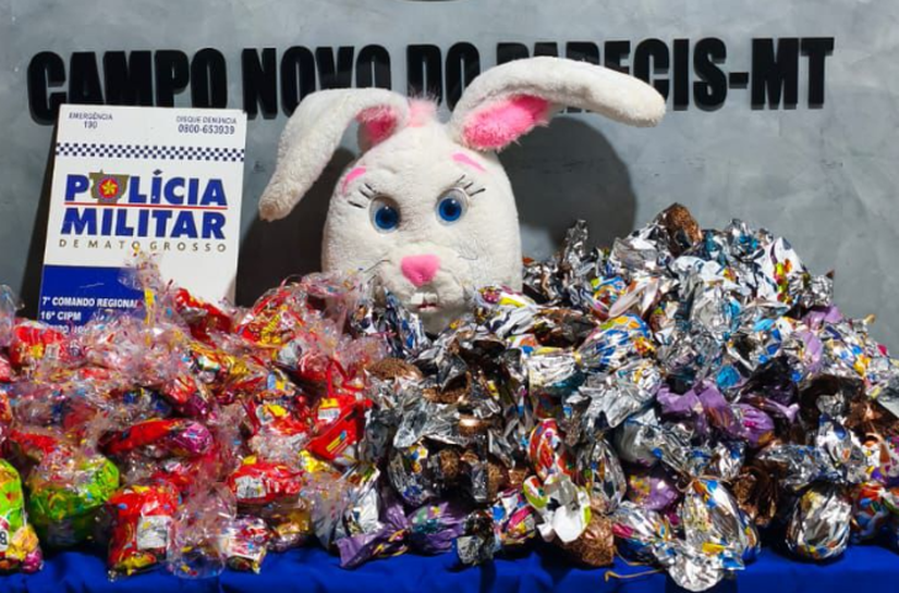 Polícia Militar frustra evento e apreende ovos de Páscoa que seriam distribuídos por facção