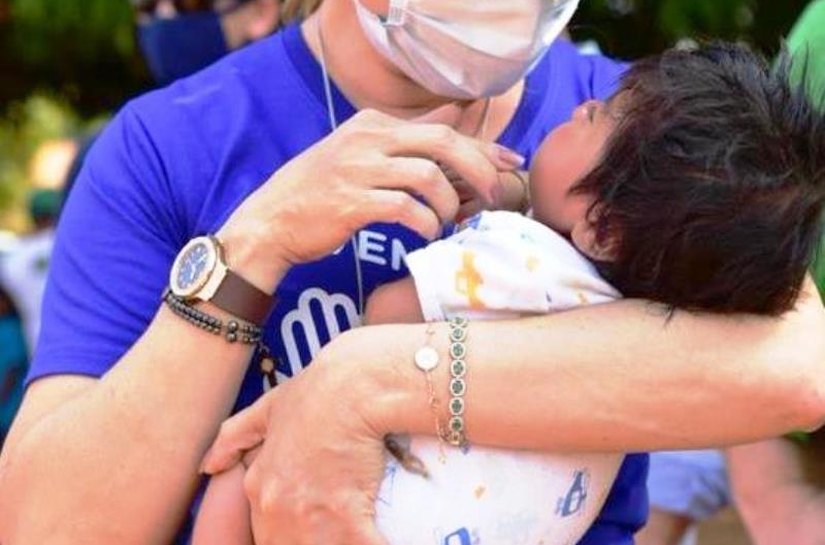 “É a primeira vez que recebemos uma primeira-dama na aldeia”, destaca cacique Alexandre Tsereptsé