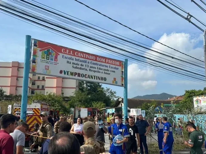 Quatro crianças morrem em ataque a creche em Blumenau; suspeito é preso