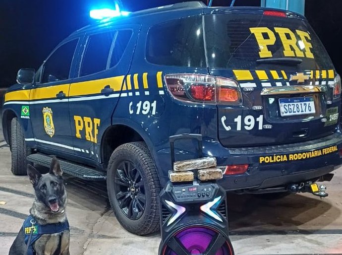 PRF apreende entorpecente durante fiscalização na BR-364 em Santo Antônio do Leverger,MT