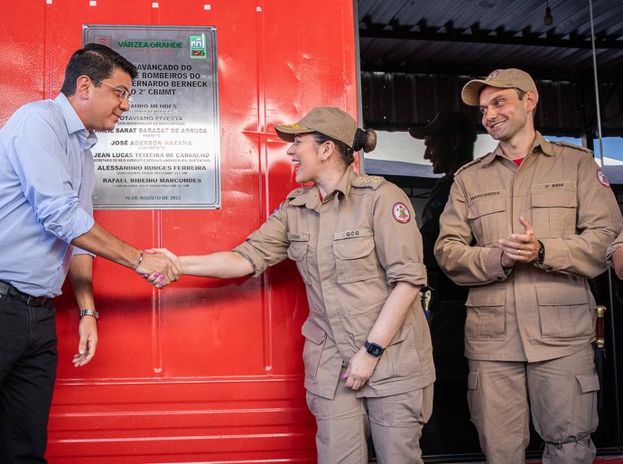 Kalil inaugura posto avançado do Corpo de Bombeiros no Parque Bernek, viabilizado pela Prefeitura de VG