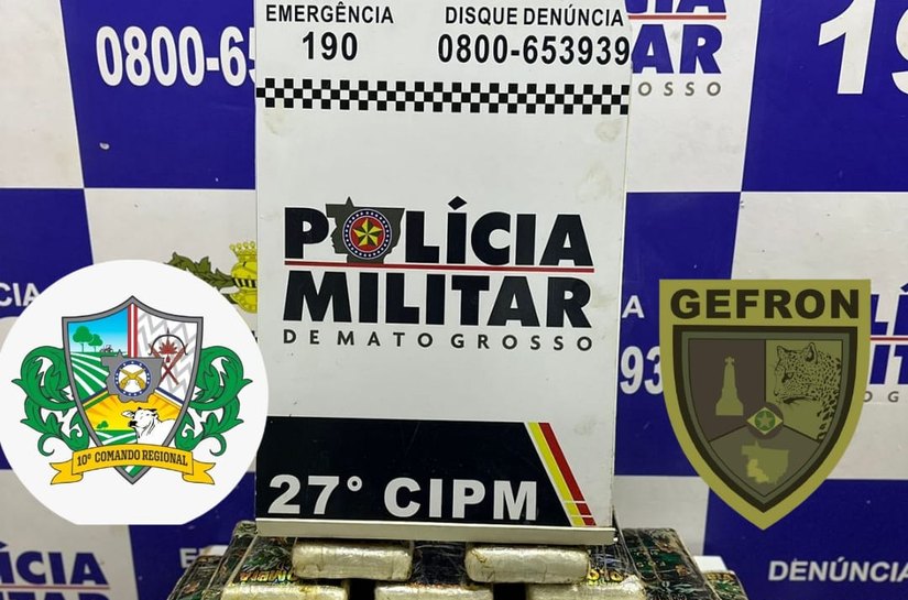 PM e Gefron prendem três homens e apreendem 16 quilos de maconha em Confresa, MT