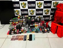 Polícia Militar apreende 668 cigarros eletrônicos e prende dois faccionados em Jaciara
