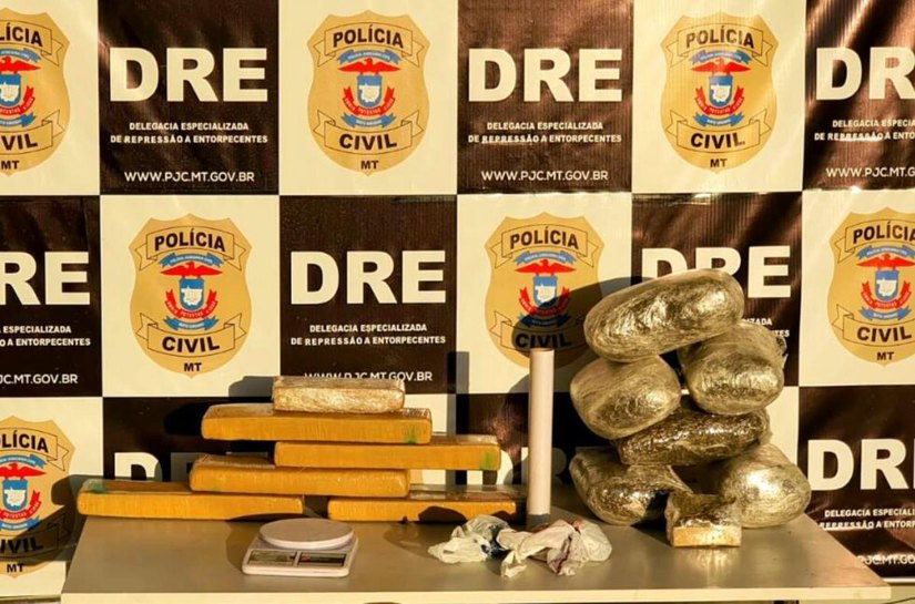 Foragido da Operação Fronteira Fechada é preso com quase 13 quilos de drogas em Cuiabá