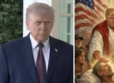 Imagem de Trump como Jesus Cristo e embate com o papa provocam reação até entre aliados