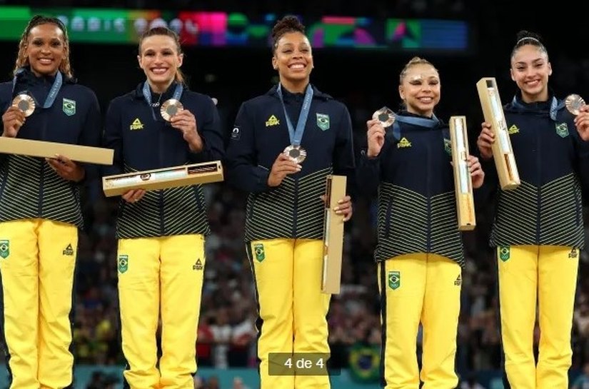 Brasil conquista medalha inédita por equipes da ginástica artística; EUA ficam com o ouro