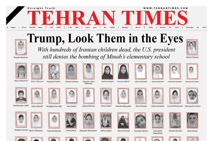 Um veículo de comunicação iraniano publica fotos das crianças mortas na escola: “Trump, olhe nos olhos delas”