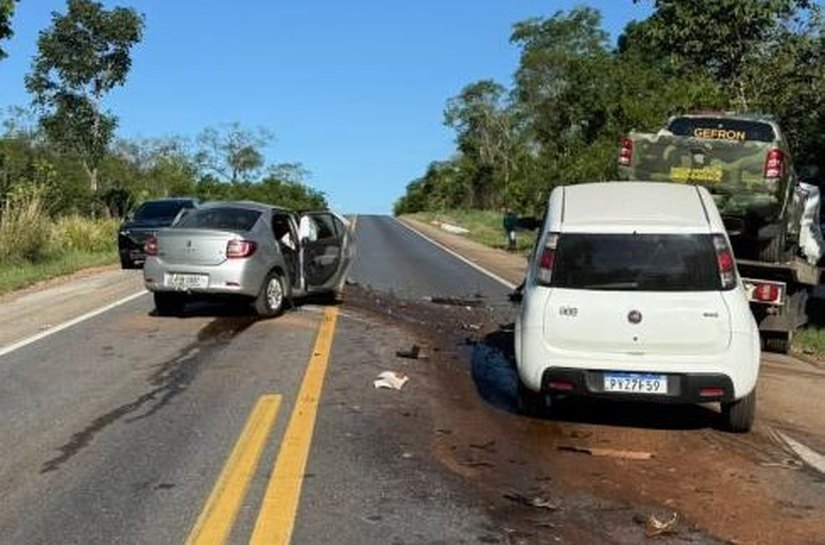Casal e bebê morrem em grave colisão com três veículos na BR-070