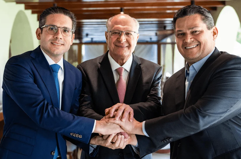 Após reunião, Alckmin, Alcolumbre e Hugo dizem estar unidos por soberania