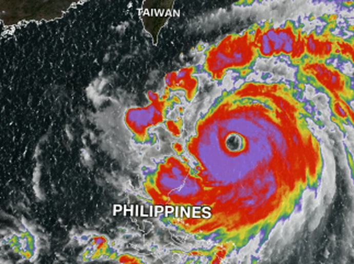 Tempestade no Pacífico vira supertufão e vai em direção às Filipinas com ventos de 240 km/h