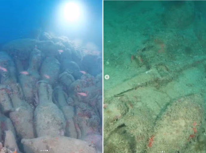 Mergulhadores encontram navio romano com mais de 2 mil anos na costa da Sicília