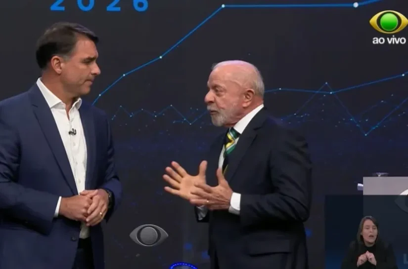 Flávio x Lula: 1º bloco de debate na TV é marcado por ataques e acusações