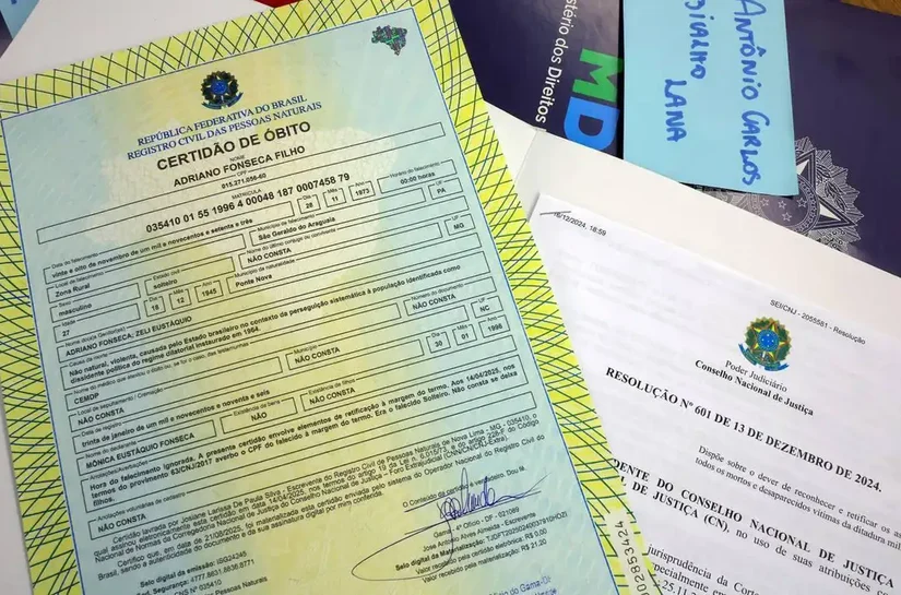 Famílias de 63 vítimas da ditadura recebem atestado de óbito corrigido
