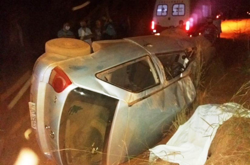 Motorista alcoolizado capota veículo e morre em estrada vicinal no Distrito da Tenda, em Acorizal
