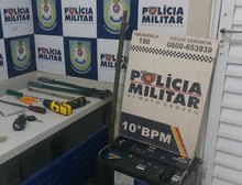 PM intercepta quadrilha e recupera R$ 100 mil em baterias de lítio furtadas de empresa de telefonia