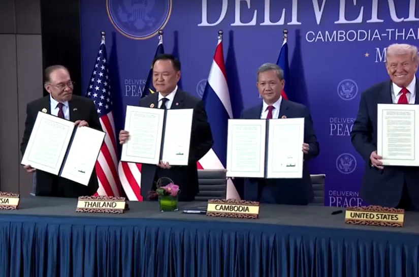 Tailândia e Camboja assinam acordo de paz mediado por Trump