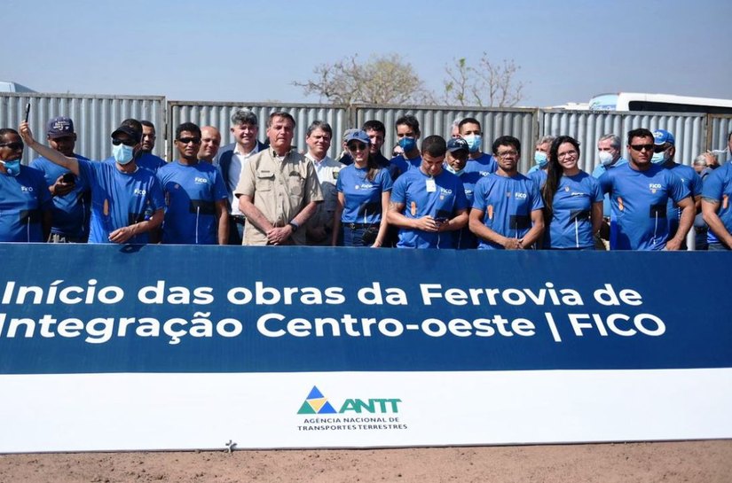 Veja Vídeo: Bolsonaro lança obra da Ferrovia de Integração entre Mato Grosso e Goiás