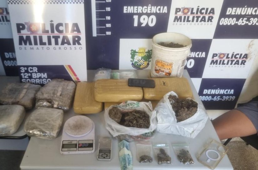Polícia Militar prende homem com 11 quilos de supermaconha em Sorriso
