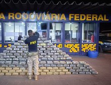 PRF apreende cerca de meia tonelada de skunk em fundo falso de caminhão na BR-364 em Rondonópolis,MT