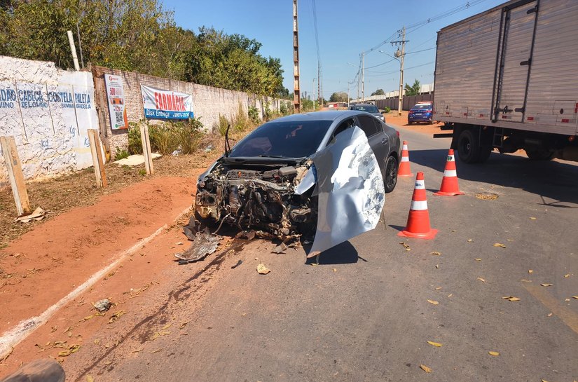 Acidente grave na Av. São Gonçalo mobiliza Guarda Municipal de Várzea Grande