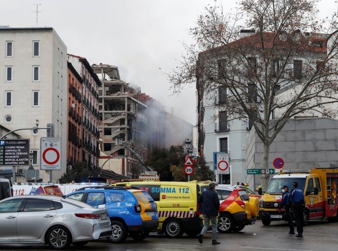 Explosão atinge prédio no centro de Madri e deixa ao menos 3 mortos