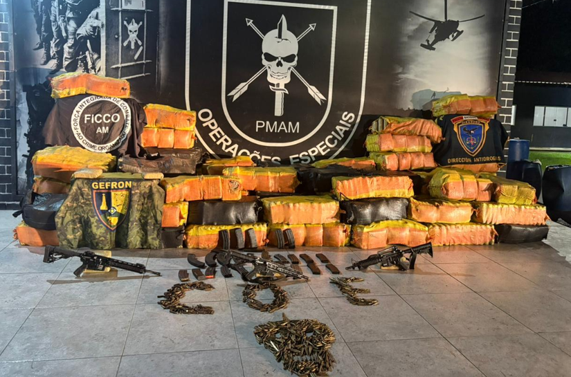 Com apoio do Gefron, megaoperação apreende 2,5 toneladas de droga no AM