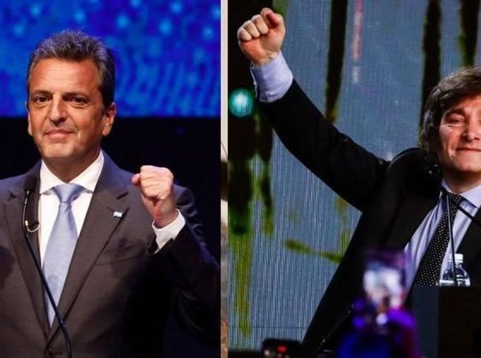 Eleição na Argentina: em 'corrida das surpresas', peronista Massa e ultraliberal Milei irão para 2° turno
