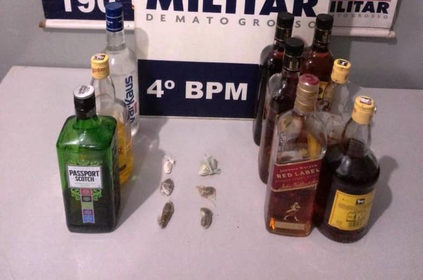 Policiais interrompem festa, prendem três e apreendem maconha em festa em Várzea Grande