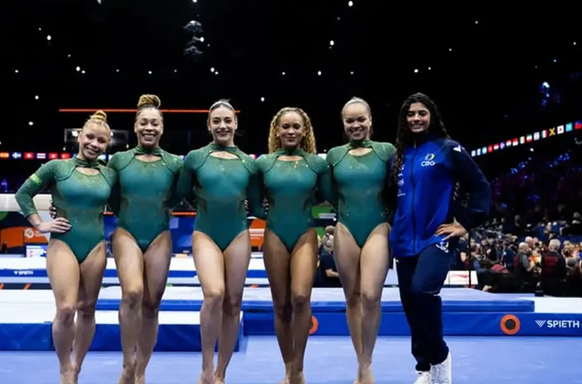 Brasil fica em 5º lugar na final por equipes do Mundial de Ginástica